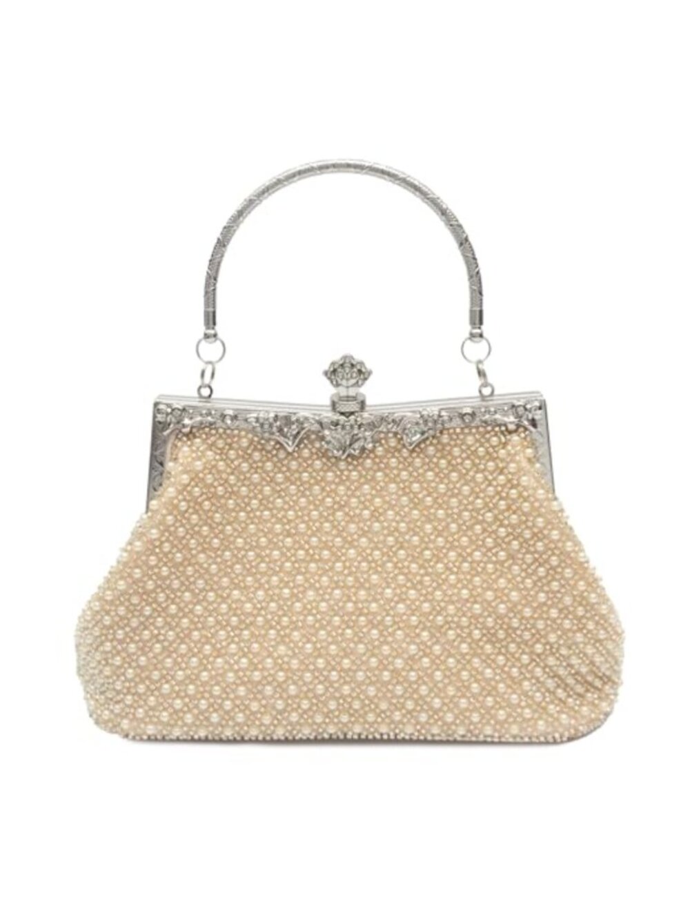 1920s Vintage Style Beaded Clutch Evening Bag Chain Strap Wedding Formal